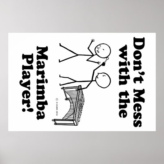 Poster Ne manquez pas avec le joueur de Marimba (Devant)