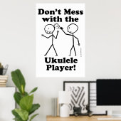 Poster Ne manquez pas avec le joueur Ukulele (Bureau à domicile)