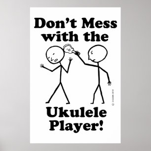 Poster Ne manquez pas avec le joueur Ukulele