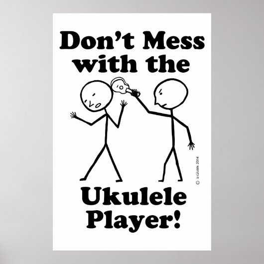 Poster Ne manquez pas avec le joueur Ukulele (Devant)