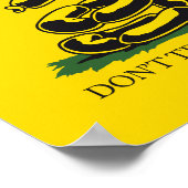 Poster Ne marchez pas sur la viande drôle Gadsden drapeau (Coin)