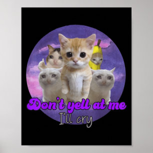Poster Ne me crie pas : Je pleurerai mon chat triste
