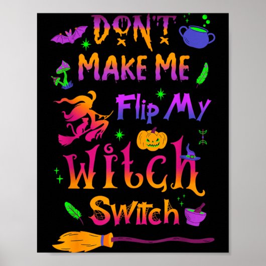 Poster Ne me fais pas basculer mon interrupteur de sorciè (Devant)