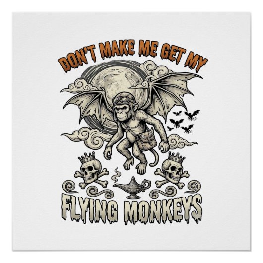 Poster Ne me fais pas chercher les singes volants Hallowe (Devant)