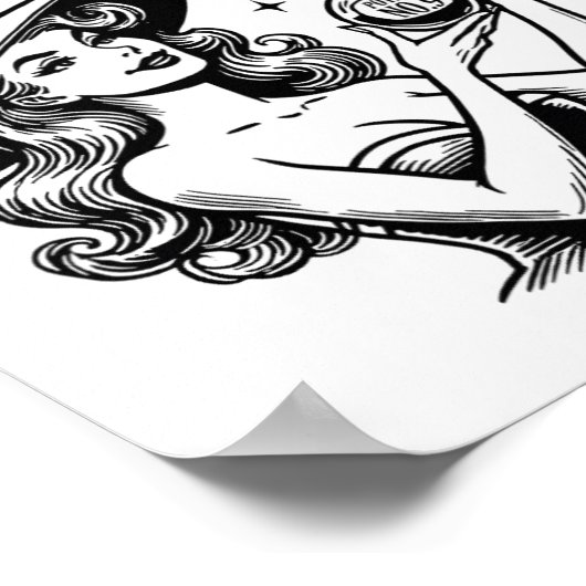 Poster Ne me faites pas empoisonner vous Halloween sorciè (Coin)