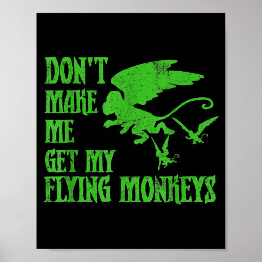 Poster Ne Me Faites Pas Obtenir Des Singes Volants Wizard (Devant)
