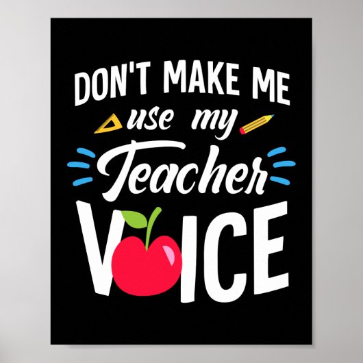 Poster Ne me faites pas utiliser ma voix enseignant amusa (Devant)