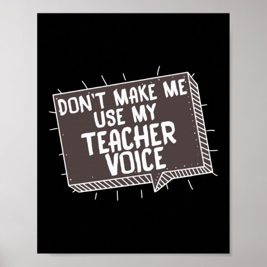 Poster Ne me faites pas utiliser ma voix enseignant amusa (Devant)