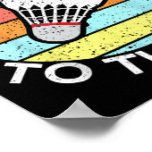 Poster Ne Me Faites Pas Venir Au Net Drôle Badminton (Coin)