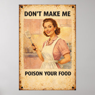 Poster Ne me forcez pas à empoisonner votre nourriture Ar