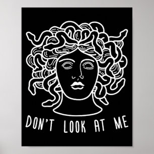 Poster Ne Me Regarde Pas Medusa Drôle De Cheveux De Serpe