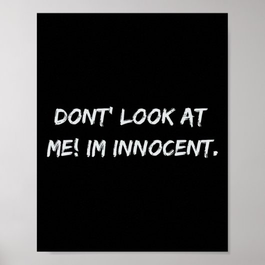 Poster Ne me regardez pas. Je suis innocent (Devant)