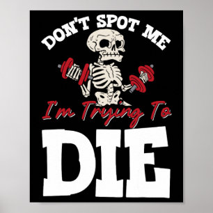 Poster Ne me repérez pas J'essaie de mourir séance de gym