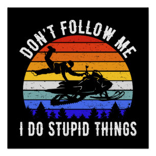 Poster Ne me suivez pas, je fais des choses idiotes - Mot