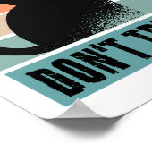 Poster Ne m'essayez pas, Moody Cat avec un couteau Invita (Coin)