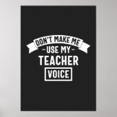 Poster ne m'oblige pas à utiliser ma voix d'enseignant (Devant)