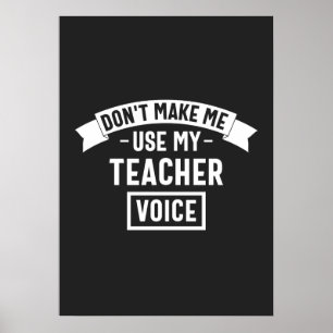 Poster ne m'oblige pas à utiliser ma voix d'enseignant