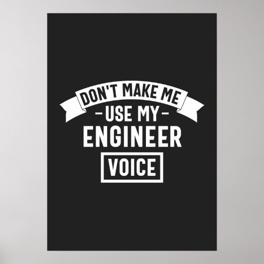 Poster ne m'oblige pas à utiliser ma voix d'ingénieur (Devant)