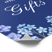 Poster Ne m'oubliez pas Fleurs Bleues Cartes et Cadeaux S (Coin)