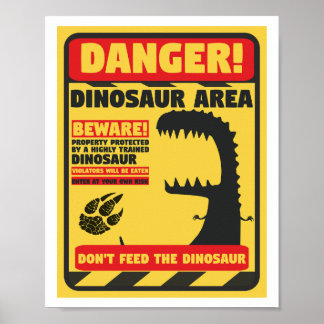 Poster Ne nourrissez pas le dinosaure