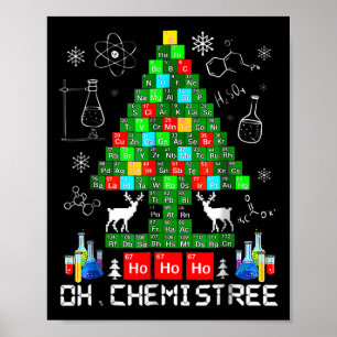 Poster Né Oh Chemistree Funny Science Christmas Tree Ch