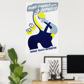 Poster Ne pariez pas avec l'affiche de la syphilis (Bureau à domicile)