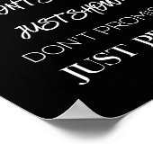 Poster ne parlez pas juste agir ne dites pas juste montre (Coin)