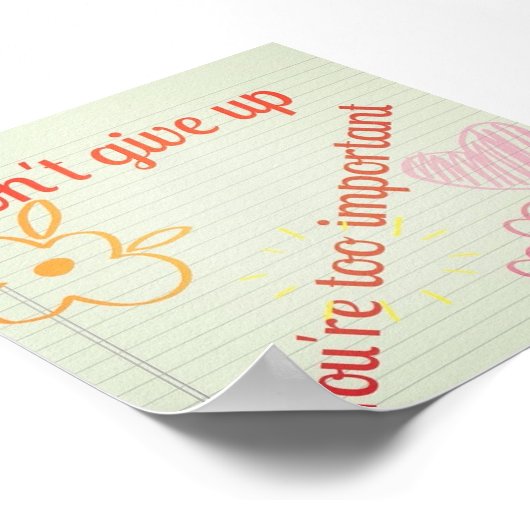 Poster Ne pas abandonner l'affiche (Coin)