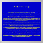 Poster Ne pas abandonner le leadership - Customisé (Devant)