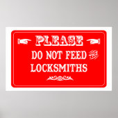 Poster Ne Pas Alimenter Les Locksmiths (Devant)