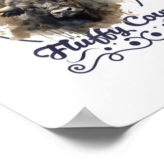 Poster Ne Pas Animer Les Vaches Fluffantes Bison Yellowst (Coin)