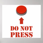 Poster Ne pas appuyer sur le bouton rouge (Devant)