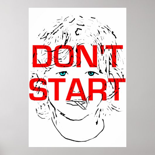 Poster Ne pas commencer à fumer (Devant)