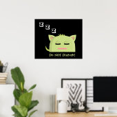 Poster Ne pas déranger ! Dormir Kitty (Bureau à domicile)