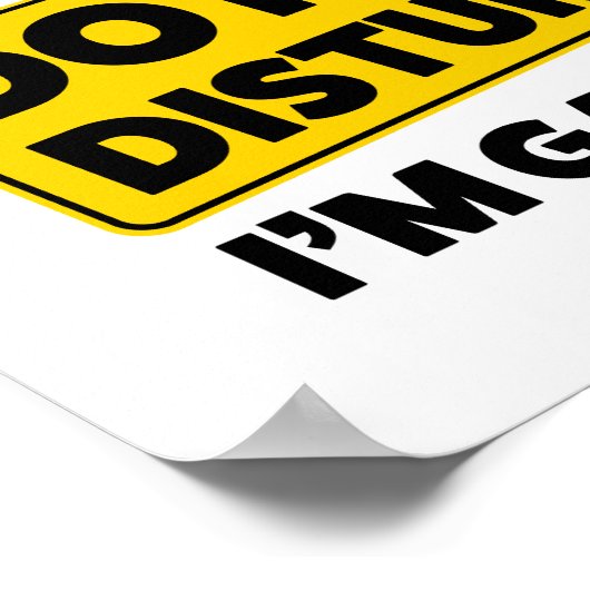 Poster Ne pas déranger ! Je joue (Coin)