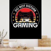 Poster Ne pas déranger Je Joue (Cuisine)