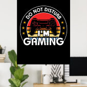 Poster Ne pas déranger Je Joue (Bureau à domicile)