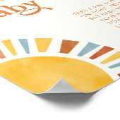 Poster Ne pas dire Baby Boho Sun Baby shower Jeu (Coin)