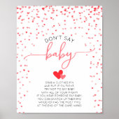 Poster Ne pas dire Baby Game Baby shower Signal Digital P (Devant)
