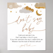 Poster Ne pas dire Baby Game Twinkle Star Baby shower (Devant)