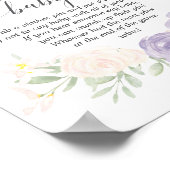 Poster Ne pas dire Baby Pastel Purple Baby shower Jeu (Coin)