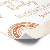 Poster Ne pas dire bébé Boho Arc-en-ciel Signe (Coin)