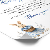 Poster Ne pas dire bébé Pâques Chinoiserie Baby shower (Coin)