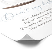 Poster Ne pas dire bébé signe nautique Baby shower de voi (Coin)