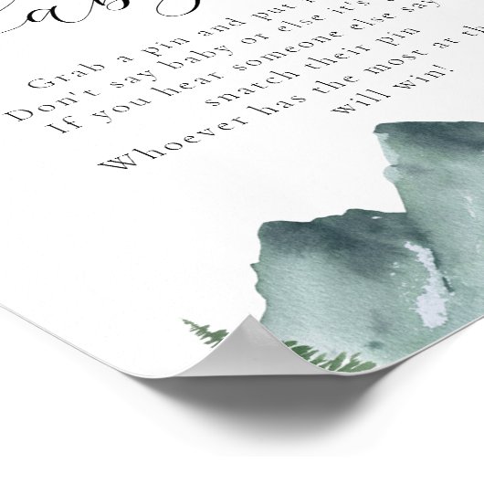 Poster Ne pas dire jeu de bébé signe (Coin)