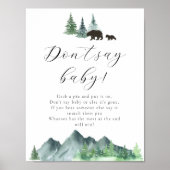 Poster Ne pas dire jeu de bébé signe (Devant)