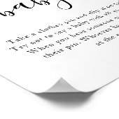 Poster Ne pas dire signe de jeu de Baby shower (Coin)