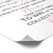 Poster Ne pas dire signe de jeu de mariée (Coin)