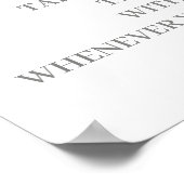 Poster Ne pas dire signe papillon bébé (Coin)