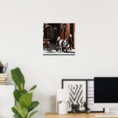 Poster Ne pas entrer (Bureau à domicile)